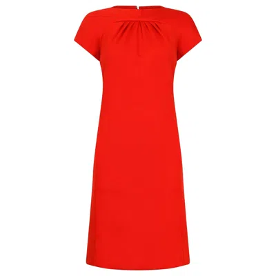 Pre-owned Geoffrey Beene 1960s  Red Jersey Shift Dress