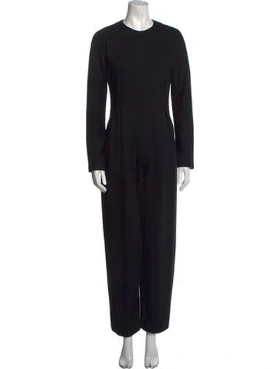 Pre-owned Geoffrey Beene 1990's Crew Neck Jumpsuit In Black