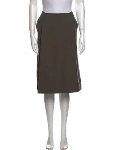 Pre-owned Geoffrey Beene 1990's Knee-length Skirt In Green