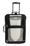 Geoffrey Beene 21-inch Rolling Carry-on In Black W/grey