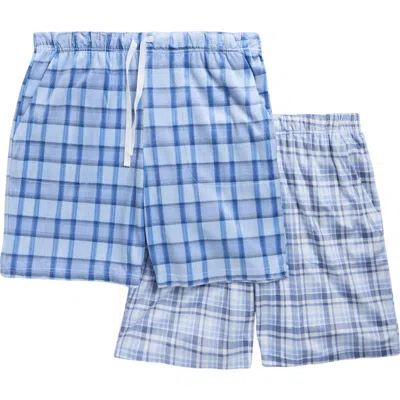 Geoffrey Beene 2-pack Assorted Plaid Pajama Shorts In Multi