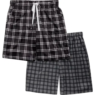 Geoffrey Beene 2-pack Assorted Plaid Pajama Shorts In Multi