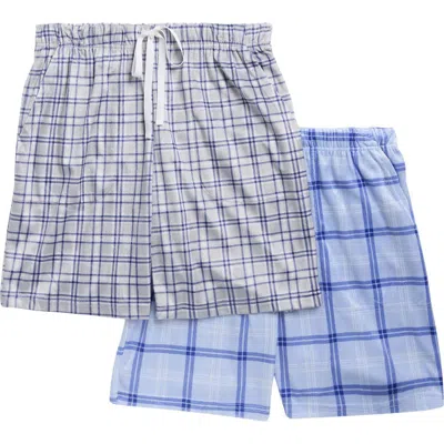 Geoffrey Beene 2-pack Assorted Plaid Pajama Shorts In Multi