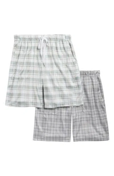 Geoffrey Beene 2-pack Assorted Plaid Pajama Shorts In Multi