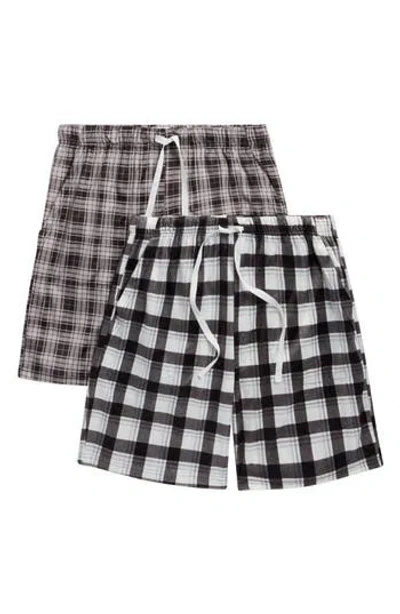 Geoffrey Beene 2-pack Assorted Plaid Pajama Shorts In Multi