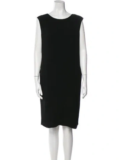 Pre-owned Geoffrey Beene Bateau Neckline Knee-length Dress In Blue