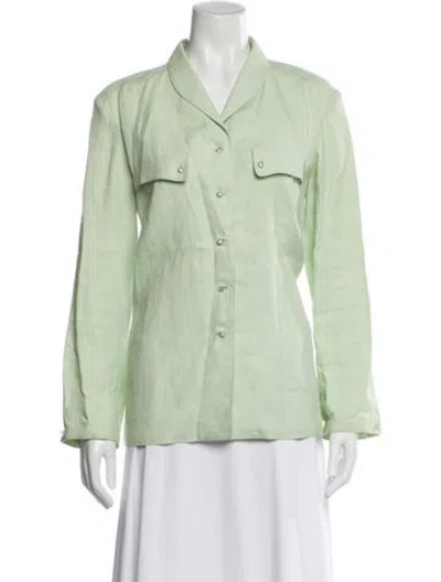 Pre-owned Geoffrey Beene Blazer In Green
