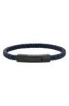 Geoffrey Beene Braided Leather Bracelet