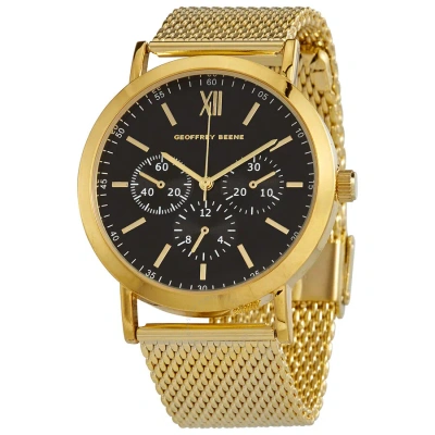 Geoffrey Beene Chronograph Quartz Black Dial Men's Watch Gb8048gdbk In Gold