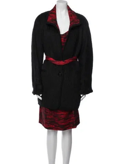 Pre-owned Geoffrey Beene Colorblock Pattern Dress Set In Red