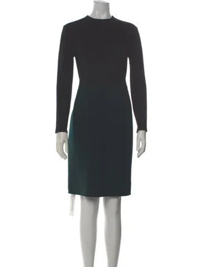 Pre-owned Geoffrey Beene Crew Neck Knee-length Dress In Gray