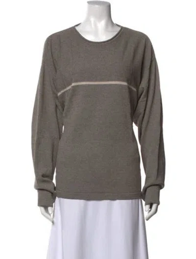 Pre-owned Geoffrey Beene Crew Neck Sweater In Grey