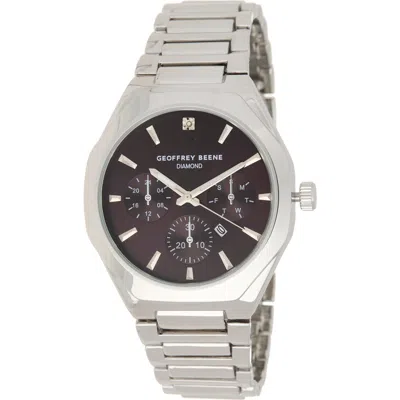 Geoffrey Beene Diamond Dial Bracelet Watch, 43mm In Metallic