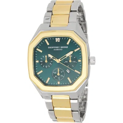 Geoffrey Beene Diamond Two-tone Bracelet Watch, 41mm In Metallic