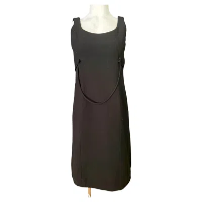 Pre-owned Geoffrey Beene For Saks Fifth Avenue Black Midi Dress