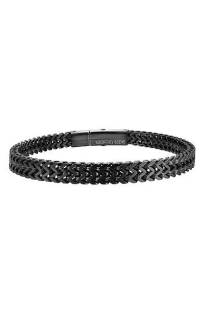 Geoffrey Beene Franco Chain Bracelet In Black