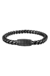 Geoffrey Beene Franco Chain Bracelet In Black