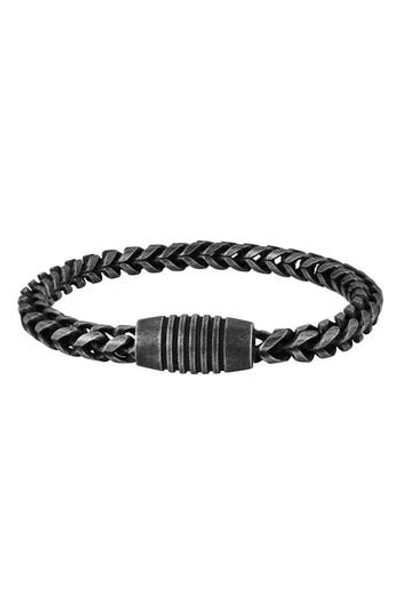 Geoffrey Beene Franco Chain Bracelet In Black