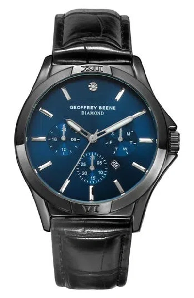 Geoffrey Beene Gen Diamond Bracelet Watch, 42mm In Gray