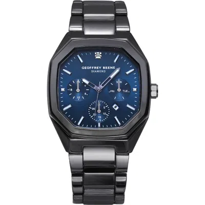 Geoffrey Beene Genuine Diamond Bracelet Watch, 41mm In Black