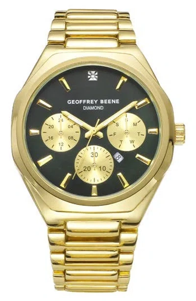 Geoffrey Beene Genuine Diamond Bracelet Watch, 41mm In Gold