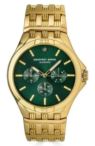 Geoffrey Beene Genuine Diamond Bracelet Watch, 41mm In Gold
