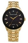 Geoffrey Beene Genuine Diamond Bracelet Watch, 41mm In Gold-tone