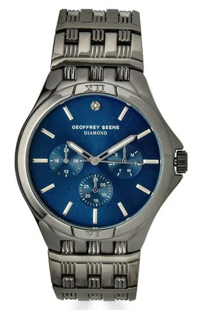 Geoffrey Beene Genuine Diamond Bracelet Watch, 41mm In Gunmetal
