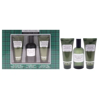 Geoffrey Beene Grey Flannel By  For Men - 3 Pc Gift Set 4oz Edt Spray, 3.4oz After Shave Balm, 3.4oz