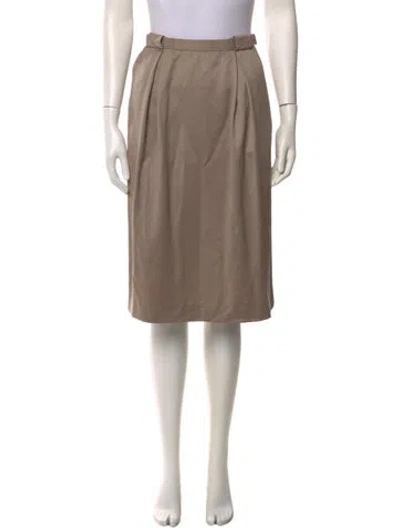 Pre-owned Geoffrey Beene Knee-length Skirt In Neutral