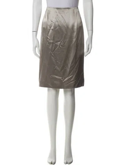 Pre-owned Geoffrey Beene Knee-length Skirt In Neutral