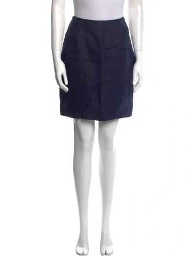 Pre-owned Geoffrey Beene Mini Skirt In Blue