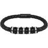 Geoffrey Beene Ornaments Braided Leather Bracelet In Multi