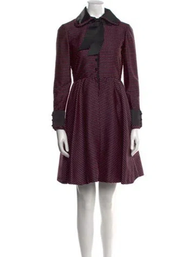Pre-owned Geoffrey Beene Printed Mini Dress In Black