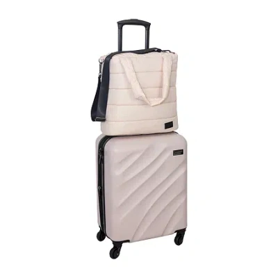 Geoffrey Beene Puffer 2-pc. Hardside Luggage Set In Pink