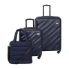 Geoffrey Beene Puffer 3-pc. Hardside Luggage Set In Blue
