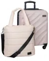 Geoffrey Beene Puffer Hardside 2pc Luggage Set