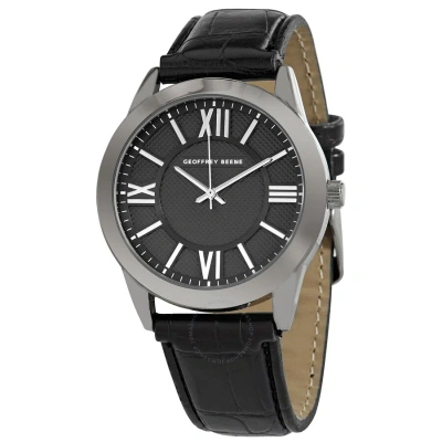 Geoffrey Beene Quartz Gunmetal Dial Men's Watch Gb8072gubk In Black / Gun Metal / Gunmetal