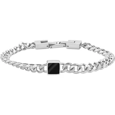 Geoffrey Beene Semiprecious Stone Curb Chain Bracelet