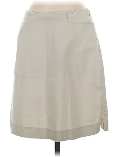 Pre-owned Geoffrey Beene Sport Casual Skirt In White