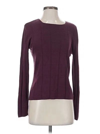 Pre-owned Geoffrey Beene Sport Silk Pullover Sweater In Purple