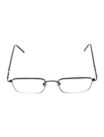Pre-owned Geoffrey Beene Square Eyeglasses In Black