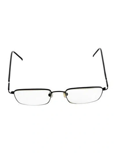 Pre-owned Geoffrey Beene Square Eyeglasses In Black