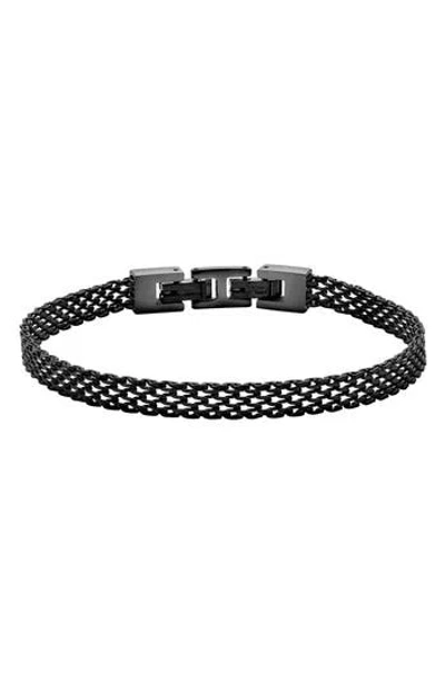 Geoffrey Beene Stainless Steel Mesh Chain Bracelet