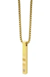 Geoffrey Beene Stainless Steel Vertical Bar Pendant Necklace