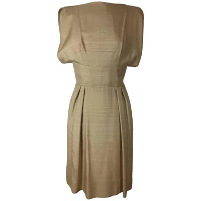 Pre-owned Geoffrey Beene Teal Traina Raw Silk Dress . Early 1960's. In Green