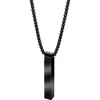 Geoffrey Beene Vertical Bar Pendant Necklace In Black