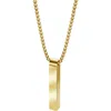 Geoffrey Beene Vertical Bar Pendant Necklace In Gold