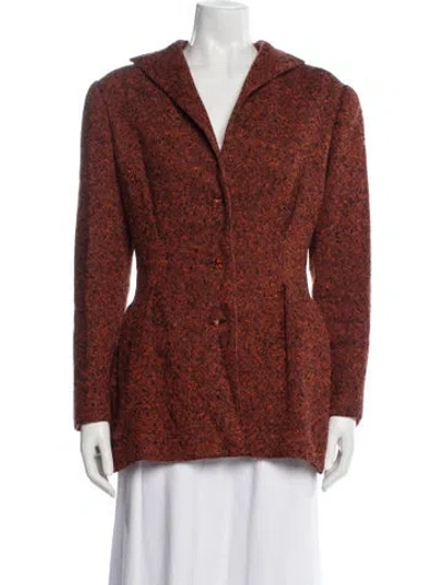 Pre-owned Geoffrey Beene Vintage 1980's Blazer In Black/orange