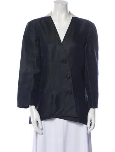 Pre-owned Geoffrey Beene Vintage 1980's Blazer In Gray